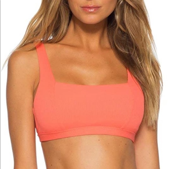 Becca Ribbed Bikini Swimsuit Top - Picture 1 of 9